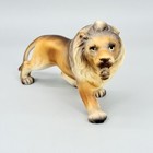 Vintage Ceramic Porcelain Lion Statue Figure Figurine Hand Painted 7 5 