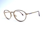 Vtg Giorgio Armani Gold Herringbone Chain Oval Glasses Italy 50 18 140
