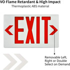 Red Led Exit Sign Emergency Light With Battery Backup  Double Face Hardwired Red