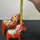 Vintage Wooden Dala Horse Lot Olsson Sweden Hand Painted