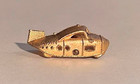 Vintage Cracker Jack Gumball Prize Metal Space Car W  2 Wheels  Gold-tone  Japan
