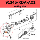 Honda Acura Power Steering Pump Inlet   Outlet O-ring Seals New 2pc Kit New P s