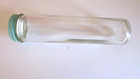 Vintage Empty Alka-seltzer Tablets Glass Jar Tube Metal Screw Lid 5 5   