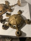 2 Vintage Matching 30 s Art Deco Ceiling 5 Light Fixtures Polychrome