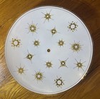 Mid Century Modern Mcm Atomic Starburst Glass Ceiling Light Shade 11 3 4  Diam 