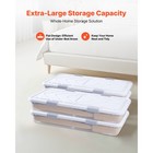 Uimoso Rolling Under-bed Storage Containers 31 7x15 6x6 9 Inches  Set Of 4