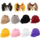8 Pcs Faux Fur Strips For Therian Mask Fluffy Fuzzy Fabric    Multicolor 01