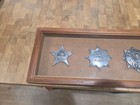 Western Lawman Badge Replica - Shadow Box Display - Set Of 4 