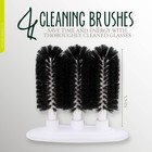 G  Francis 3-piece Glass Washer Brush  Cup Cleaner With Suction Base