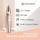 Eyebrow Facial Trimmer  2 In1 Rechargeable Facial Hair Removal