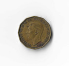 1943 United Kingdom - 3 Pence - 383 - Nickel Brass - 6 8g