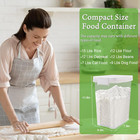 Tight-lock Rice Container 10-15 Lbs - Airtight Flour Container With Scoop - Food
