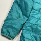 L l  Bean Quilted Puffer Packaway Hooded Jacket Primaloft Teal Kids M  10-12 