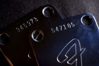 Oem Fender    big  F  Chrome Vintage Style Neck Plate  With Your Custom Number