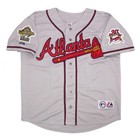 Chipper Jones Atlanta Braves 1995 World Series Grey Road Jersey Men s  s-3xl 