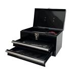 Portable Metal Tool Chest 2 Drawer Lockable Toolbox Steel Tool Organizer Storage