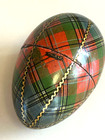 Tartan Ware Mauchline Thimble Holder Egg Box Antique Sewing Kit Etui