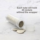 Onfireguy 20pcs Coin Storage Tubes   Nickel Coin Tubes Round Tubes Screw-on Lid