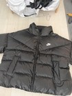 Nike Men s Black Insulated Down Puffer Jacket Full Zip Stand-up Collar Xl