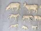 Lot Of 12 Marx Farm Animals Cream Color Cow Horse Pig Dog Sheep Goat Lot 2