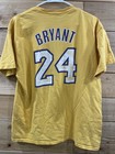 Adidas T Shirt Men   s Large  24 Nba Los Angeles Lakers Yellow Jersey Kobe Bryant