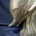 Vintage Large Brass Jumping Dolphin Statue  16 Inches Tall And 16 Inches Wide