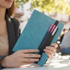 2 Pcs Elastic Pen Holder For Notebook  Adjustable Pencil Pouch  Pu Leather Pen H
