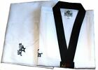 Taekwondo Uniform - Black V-neck - Ribbed Material