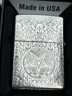 Zippo Baphomet King Of Hell Silver 5 Sides Lighter In A New Box