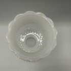 Vintage White Milk Glass Hobnail Hurricane Oil Light Lamp Shade Chimney Globe 