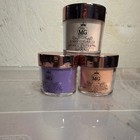 Mary Galarza Nail System Acrylic Powder Glitter Color Powder Ash  3 Jars 