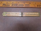 Antique No  57 Wood Folding Rule 12-inch Brass Joints Early Ruler Tool