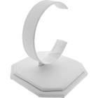 3 White Faux Leather Watch Display Stands Display