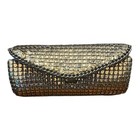 Silver Mesh Lipstick Holder Case With Mirror Metal Snap Closure Vtg 50s 60s