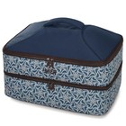  Casserole Carrier Double Insulated Food Carriers Thermal Bag For Hot Deep Blue