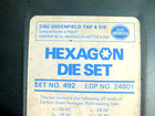 Greenfield 20 Piece Hexagon Die Set   492 Excellent Complete Nc Nf Made In Usa