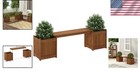 Teak Oil Treated Outdoor Flower Stand - Rectangular