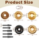Seamaka 5pcs Wood Carving Disc Set 5pcs Rotary Burr Rasp Set wood Grinding Wh   