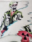 Vintage Traditional 1980 s Tattoo Flash Sheet Shop Used Hand Painted War  Girl