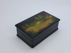 Vintage Fedoskino Russian Lacquer Box Winter Landscape Handmade 1986