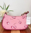 Coach Teri Shoulder Bag In Canvas Cherry Print Crossbody Bag Cr290