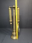   vintage Style Brass Desk Set Map Design Stand  Magnifying Glass   Letter Opener