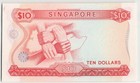 Singapore 1973   10 P-3d Pressed Unc  Banknote 