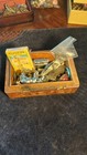 Junk Drawer Lot Old Box Jewelry Lot  Coins Old Ring Old Earrings Old Chains