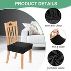 4-pack Waterproof Dining Seat Chair Covers  Chairs Slipcovers Protector  black 