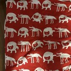 Ikea Twin Duvet Cover Barnslig Ulven Red White Kids Animals Wolf Euc Reversible