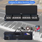 88 Key Keyboard Case With Wheels  Portable Padded 88 Piano Case  53  X14 5 x7   