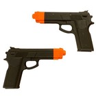 Set Of 2 Practice Black With Orange Tip Rubber Training Gun Police Self Defense