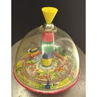 Vintage Lorenz Bolz Tin Spinning Top 1950s West Germany Train Station Toy Works