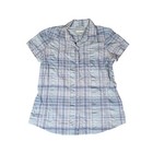 Columbia Sportswear Women s Omni-shade Sun Protection Plaid Button Up Shirt M